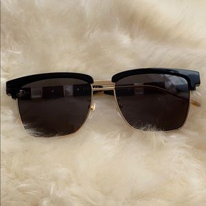 Gucci Square Metal and Acetate Sunglasses